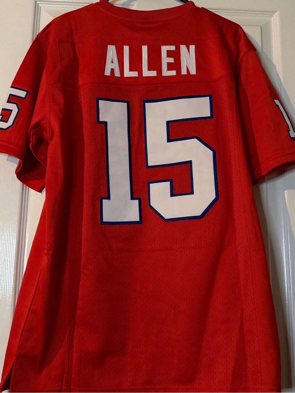 Red Josh Allen #15 high school Football Jersey - Picture 1 of 2